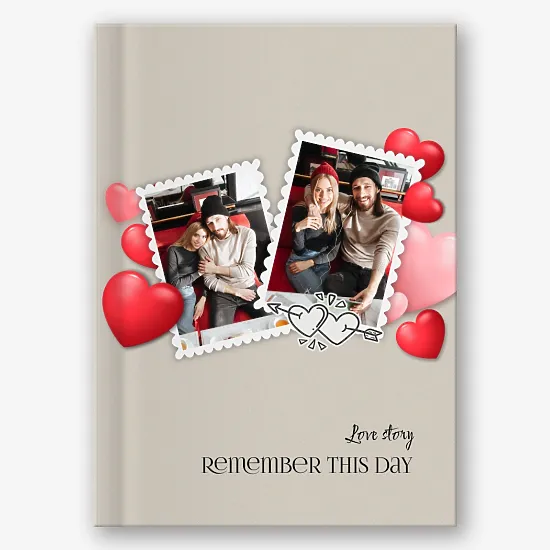 Photo book template for a couple in love