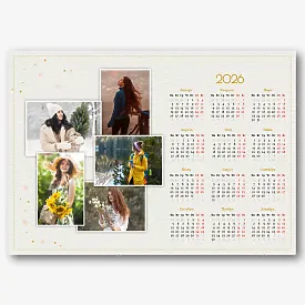 Шаблон календаря с личными фото