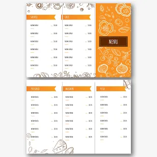 Szablon menu głównego dla restauracji