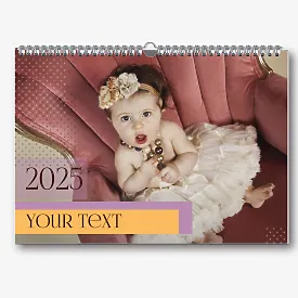 Template for a wall-mounted children's calendar