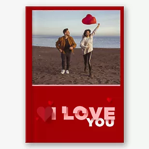 Photo book template for a couple in love
