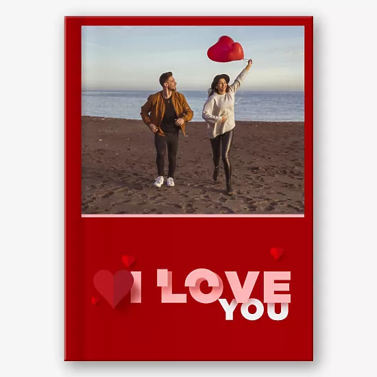 Photo book template for a couple in love