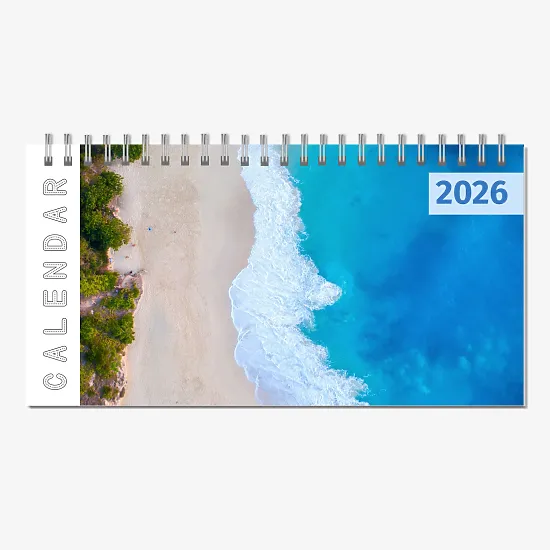 Szablon kalendarza ze zdjęciami z podróży