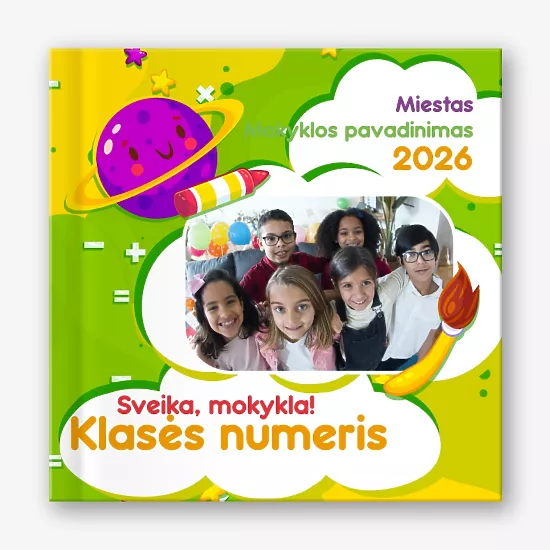 Jaunesniųjų Mokyklų Nuotraukų Knygos Šablonas