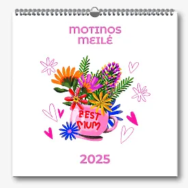 Kalendoriaus šablonas "mamos meilė"