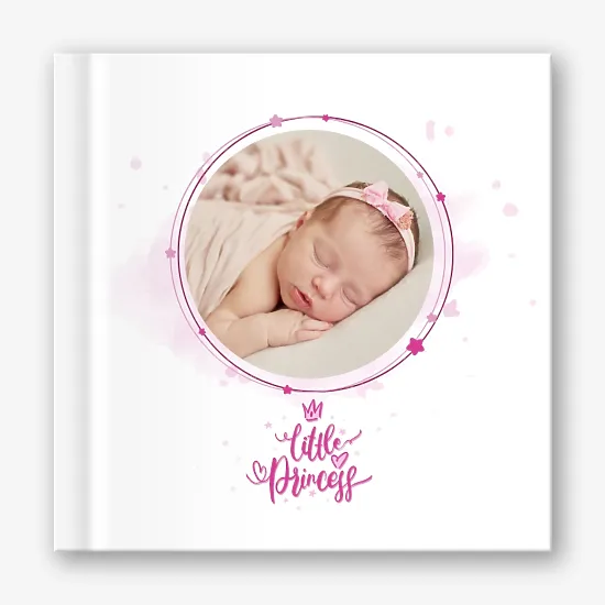 Photo book template for a newborn 