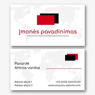 Oro linijų bendrovės vizitinės kortelės Šablonas