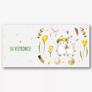 Puodelio šablonas Velykų šventei