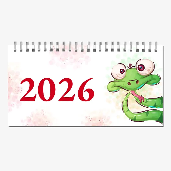 Семейный настольный календарь со змеей