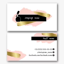 Manicure master's business card template