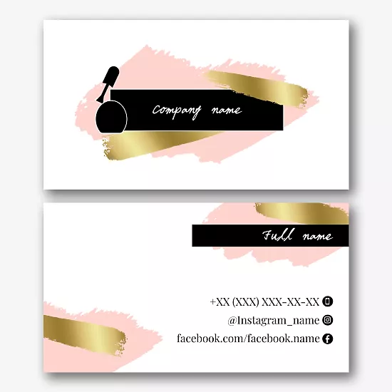Manicure master's business card template