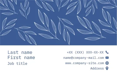 Florist's business card template