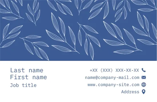 Florist's business card template