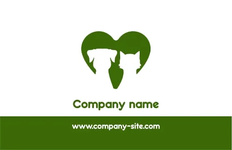 Veterinary clinic business card template