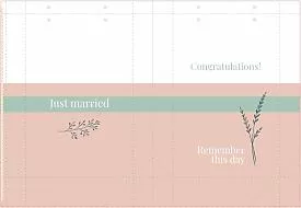 Template of a paper bag for a wedding