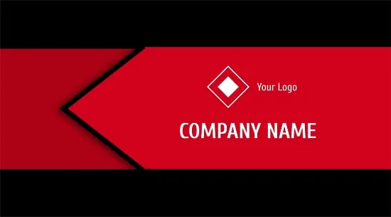 Abstract business card template with an arrow