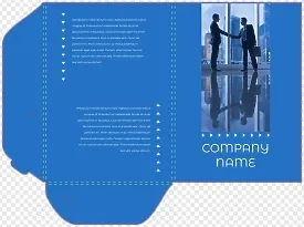 Template for a top manager's paper folder