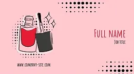 The template of a bright business card of a manicure master