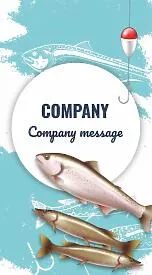 Shop business card template for fishermen