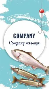 Shop business card template for fishermen