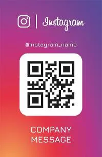 Instagram profile business card template