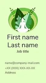 Yoga Teacher's business card Template