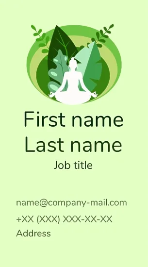 Yoga Teacher's business card Template