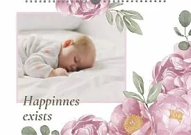 Calendar template with baby photo