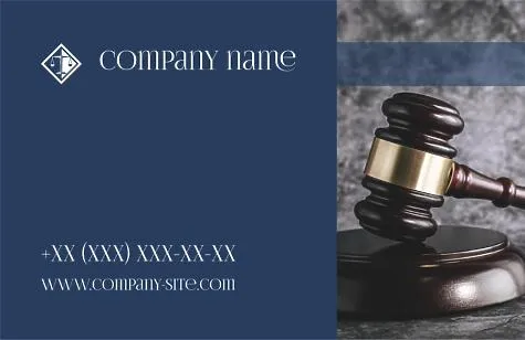 Business card template of a law firm