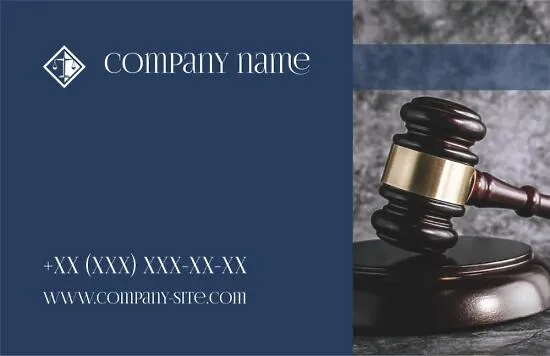 Business card template of a law firm