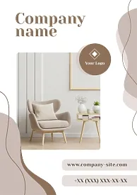 Furniture salon poster template