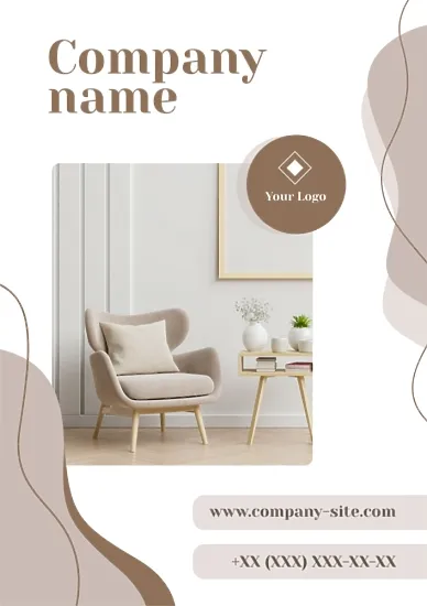 Furniture salon poster template