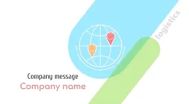 Logistics company business card template