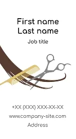 The master hairdresser's business card template
