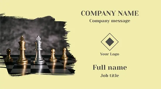 Chess player's business card template