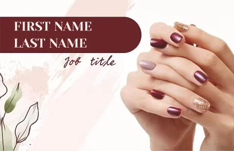 Manicure master's business card template