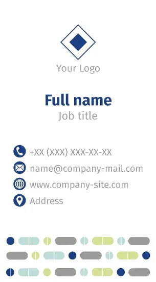 Pharmacist's business card template