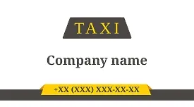 Taxi service business card template