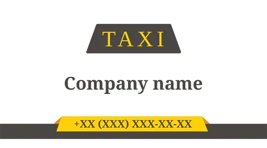Taxi service business card template