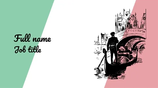 Italian Translator's business card template