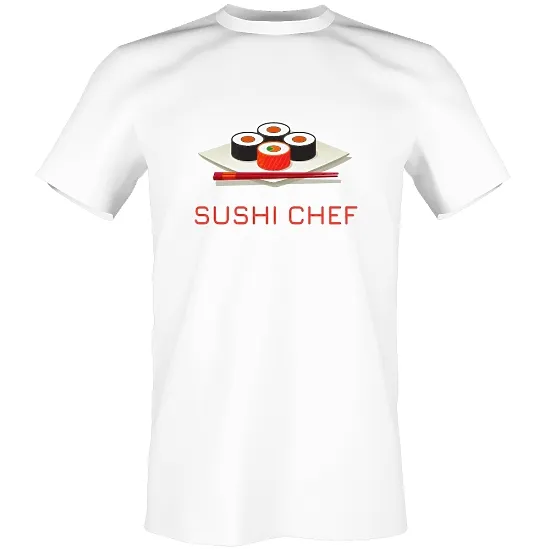 A T-shirt template with a print for a dryer