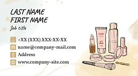 Cosmetics store business card template