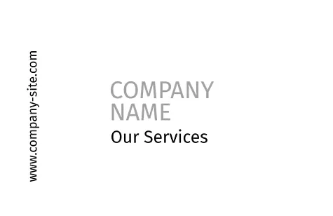 Template of a strict concise business card
