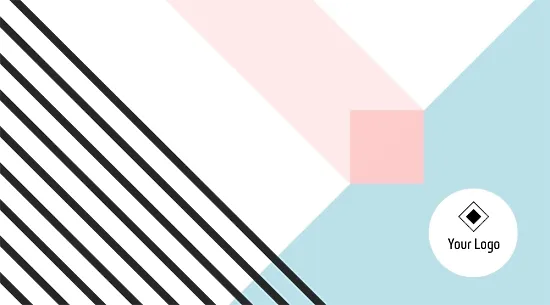 Template of a strict abstract business card