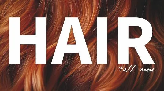 Hairdresser's business card template