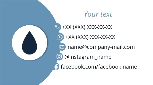 Water Delivery business card template