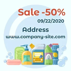 Cleaning products store banner template