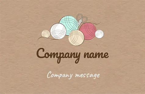 Knitting shop business card template