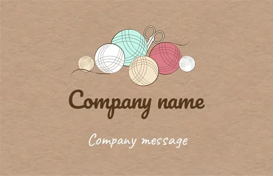 Knitting shop business card template
