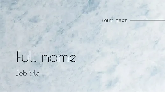 Personal business card template